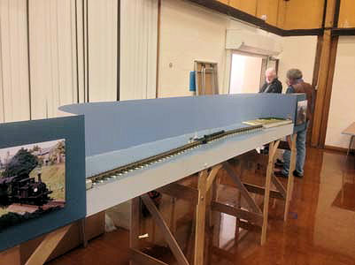 N Gauge Model of Langston Bridge on display at Hayling Island model railway exhibition November 2013